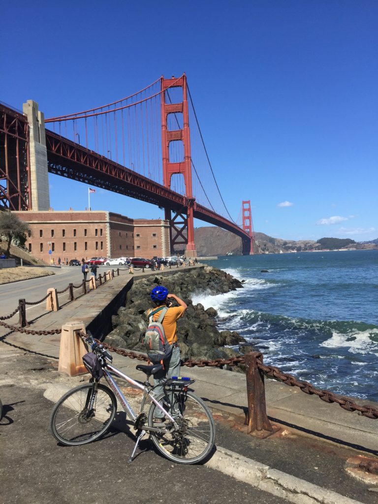 golden gate bridge bike biking san francisco california