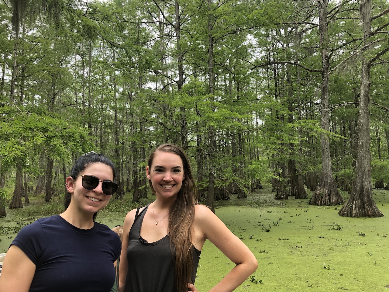women boat tour swamp tour bayou lake martin layafette new orleans Louisiana