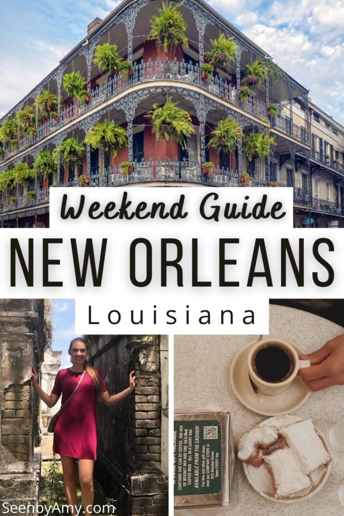 Pinterest graphic reading "Weekend Guide New Orleans Louisiana"