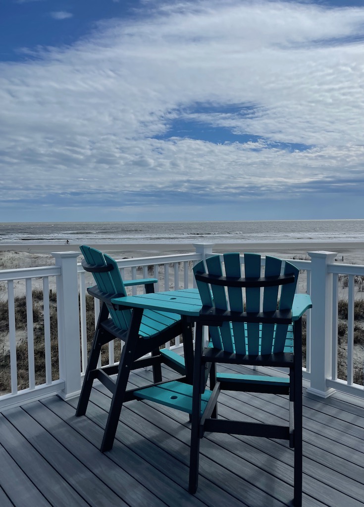 hilton head south carolina beach adirondack chairs atlantic ocean winter