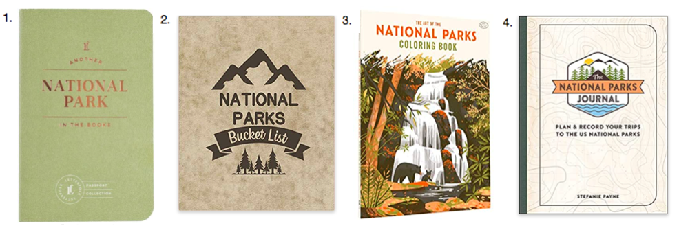 National park journals and coloring books. Gifts for national park lovers.