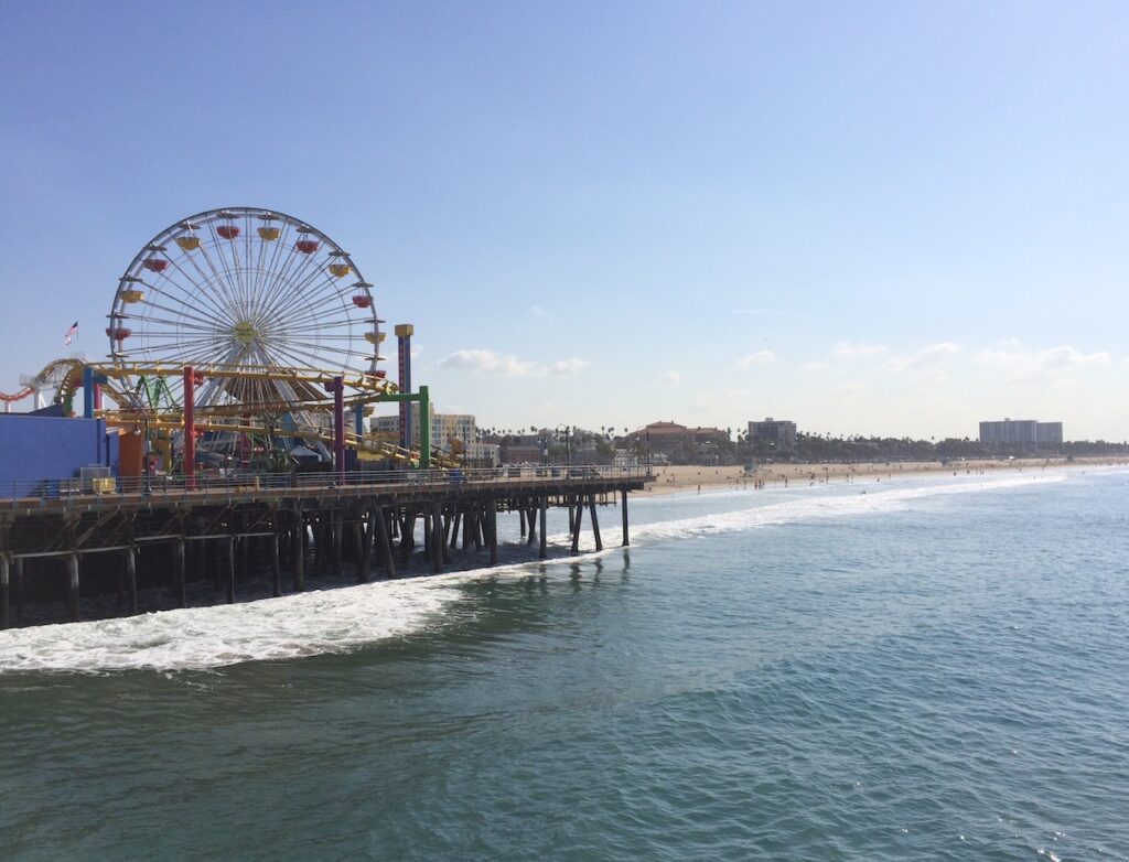 santa monica pier los angeles california pacific ocean