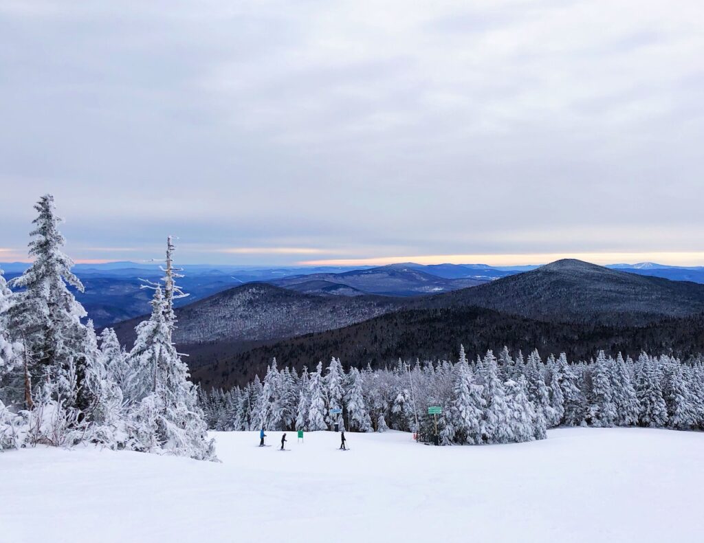 snowy mountains skiing killington ski area