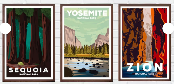vintage national park posters