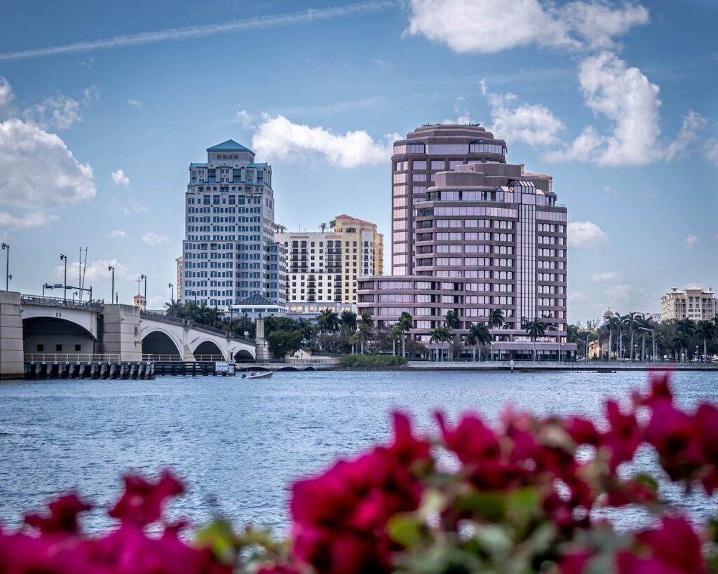 west palm beach florida skyline ocean