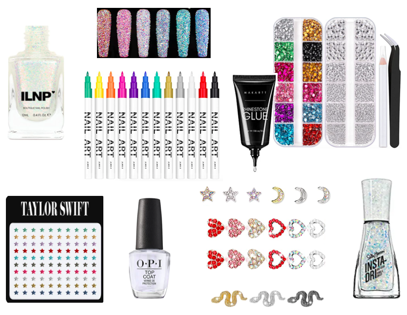 Taylor swift eras nails nail art