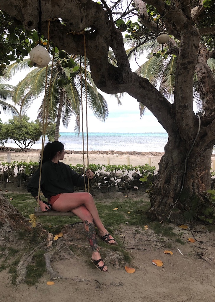 ambergris caye belize tree swing