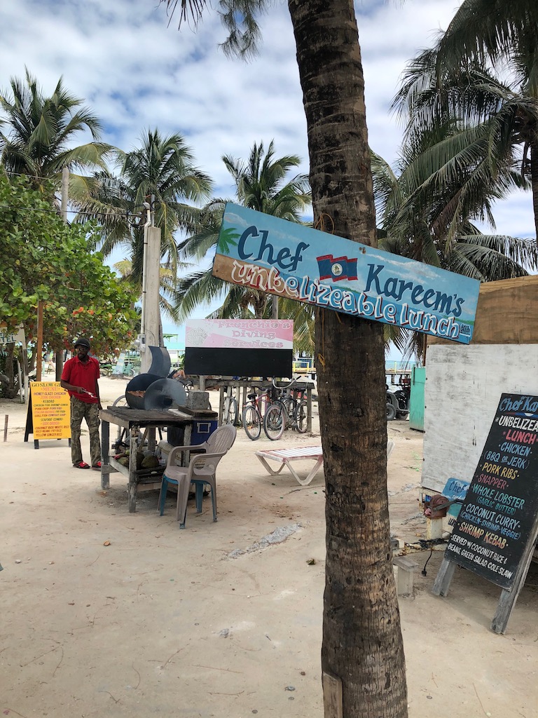 caye caulker belize beach bbq
