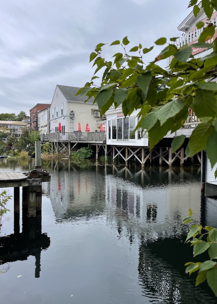houses over water in Camden Maine