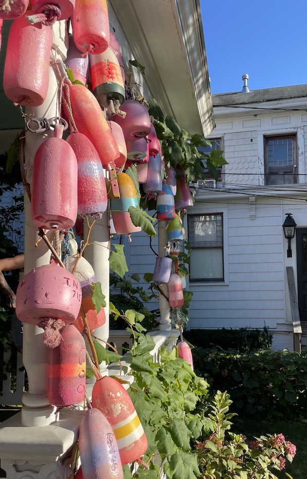 pink lobster buoys historic homes matriark sag harbor shopping new york the hamptons