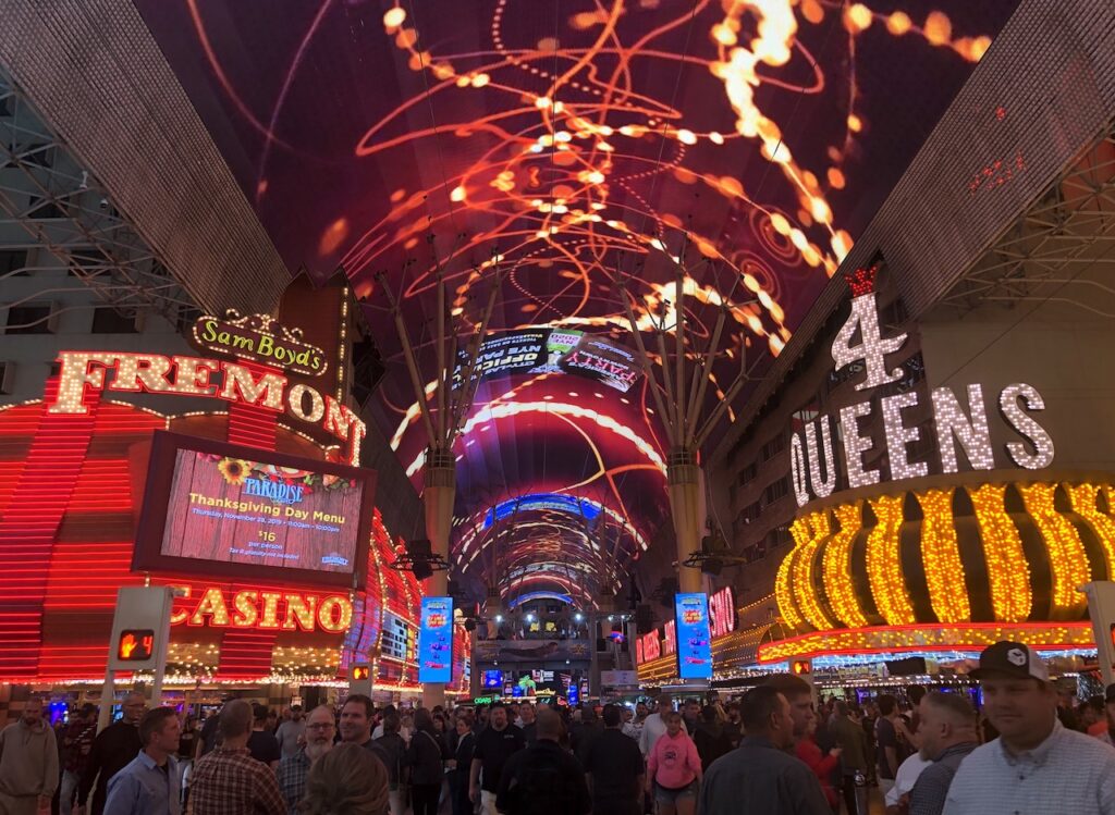 Fremont Street Experience downtown Las Vegas Nevada neon lights