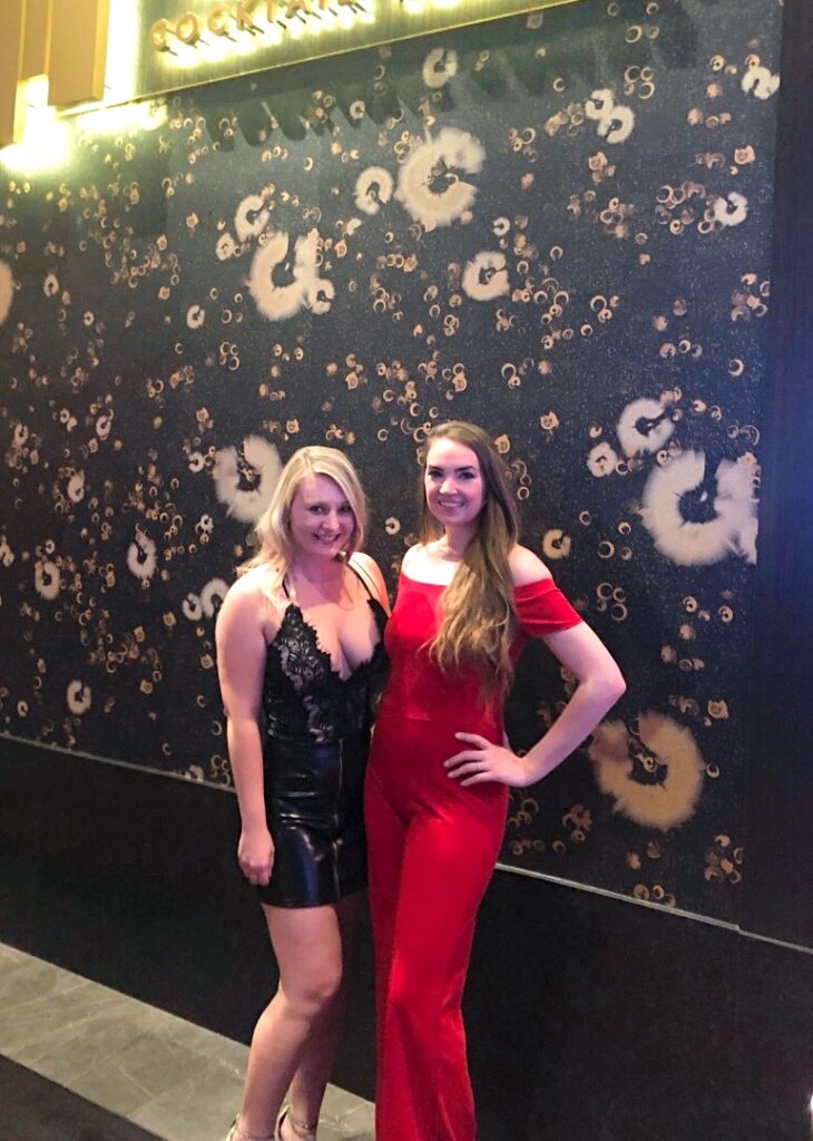girls night fancy cocktails dinner caesars palace las vegas nevada