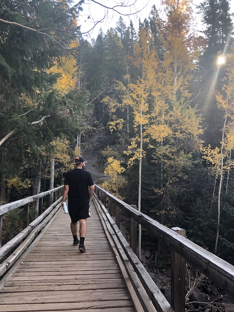 Bridge Hunter Creek Trail Fall foliage Hunter Creek Aspen Colorado