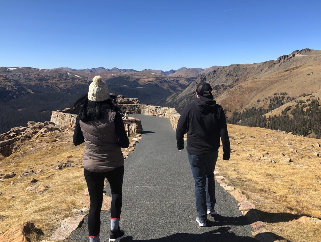 trail ridge road viewpoint fall rocky mountain national park colorado