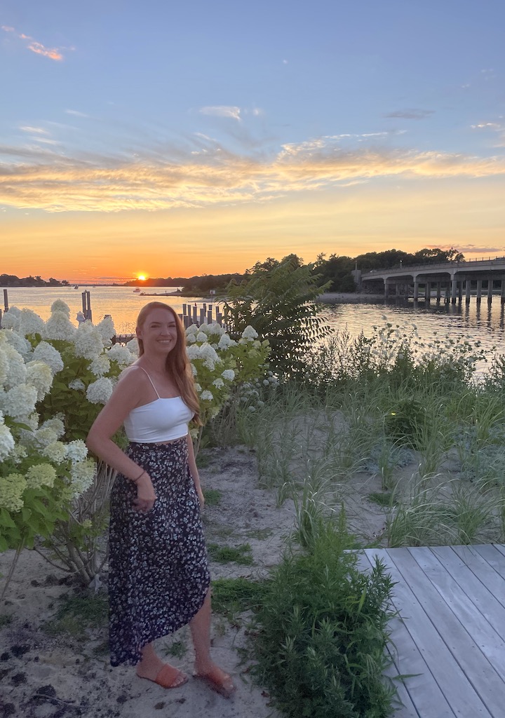 woman sunset John Steinbeck Waterfront Park sag harbor new york the hamptons