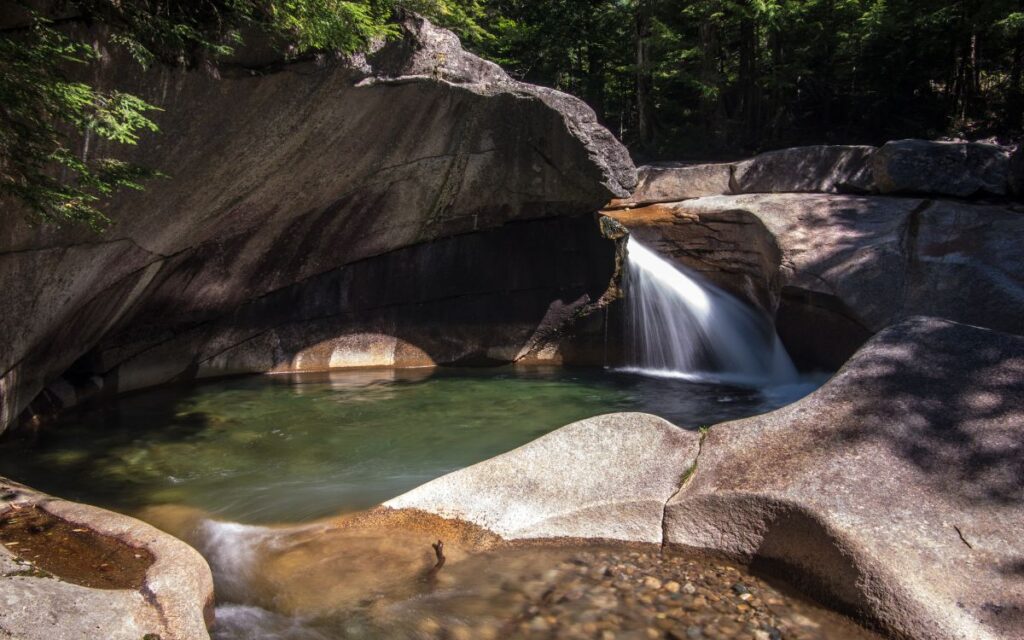 The basin franconia notch state park white mountains new hampshire waterfall 1