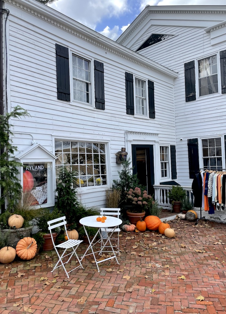 shopping main street sag harbor in fall Ryland store sag harbor new york the hamptons