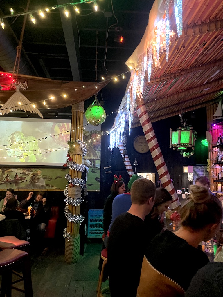 drinks snowdrift adrift tiki bar christmas pop up bar