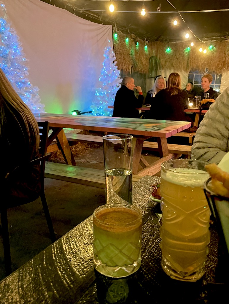 snowdrift adrift tiki bar christmas pop up bar