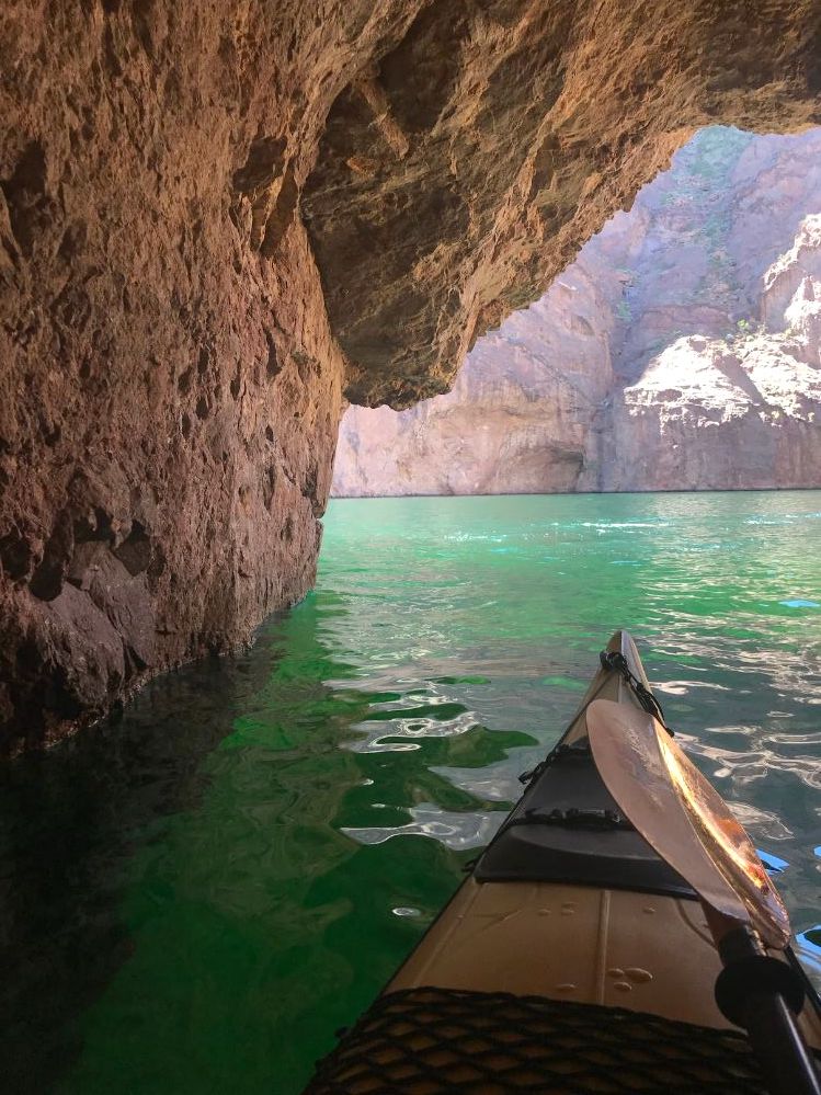 emerald cave colorado river kayaking near las vegas nevada