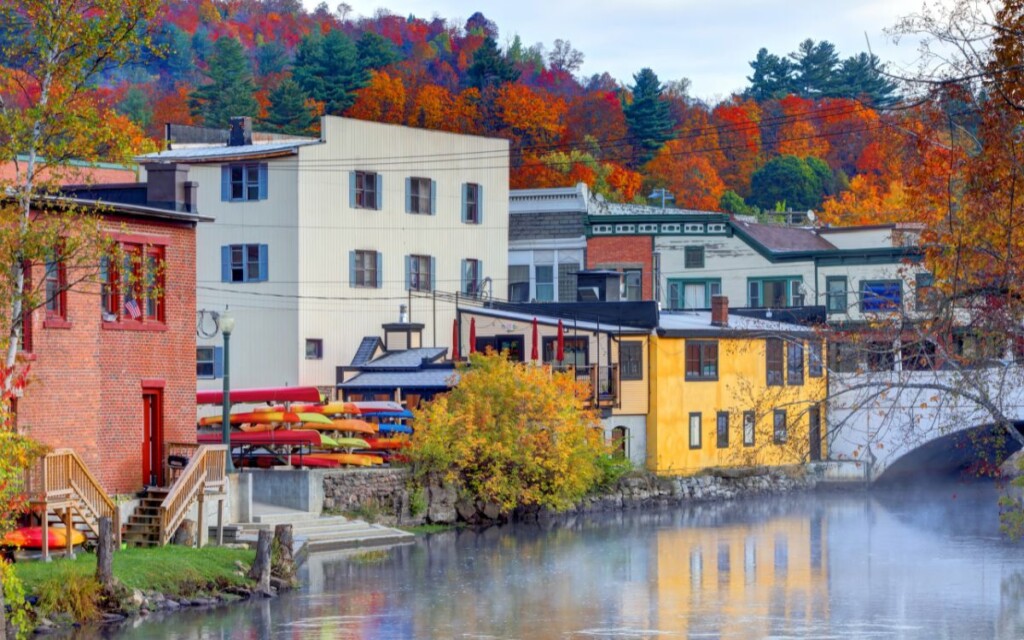 saranac lake adirondack mountains upstate new york fall