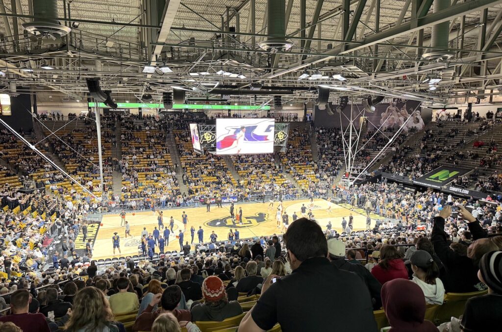 mens basketball game university of colorado athletics cu event center boulder colorado