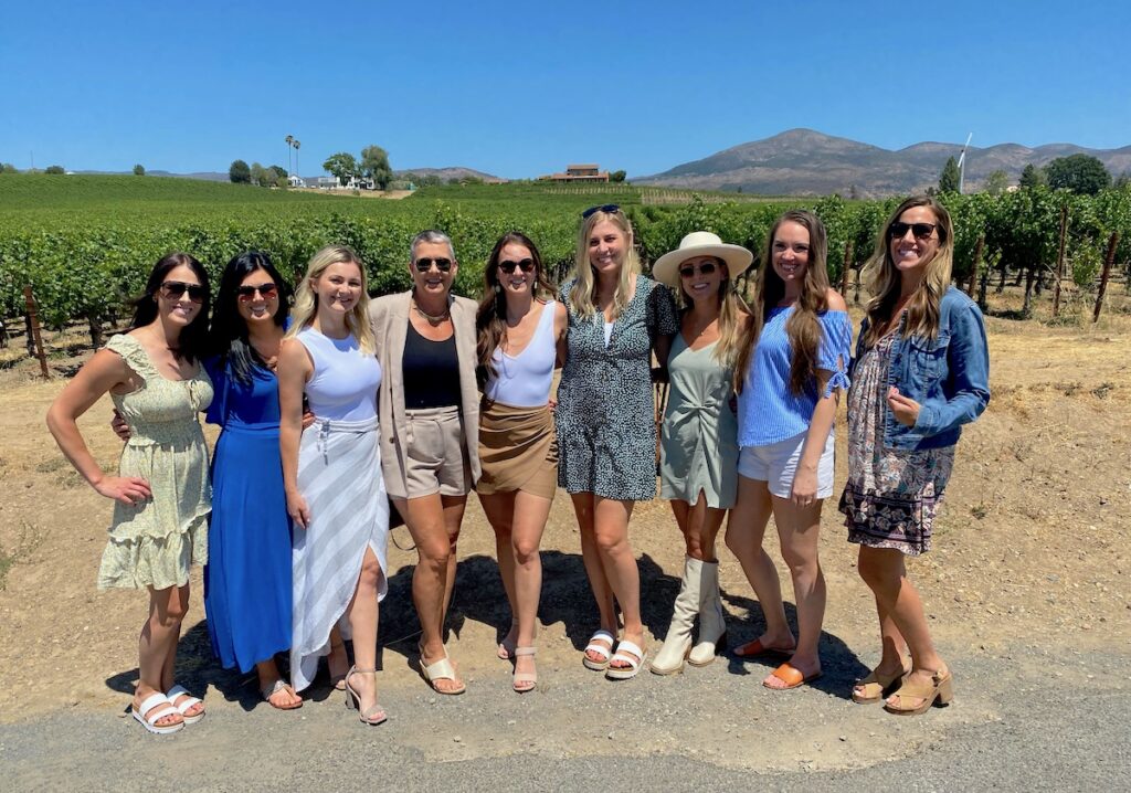 napa valley wine tasting bachelorette party california