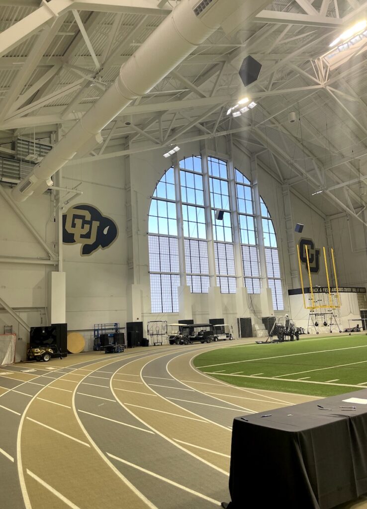 univeristy of colorado CU Indoor Practice Facility football track boulder