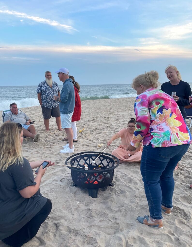 family beach bonfire sagg main beach sagaponack new york the hamptons