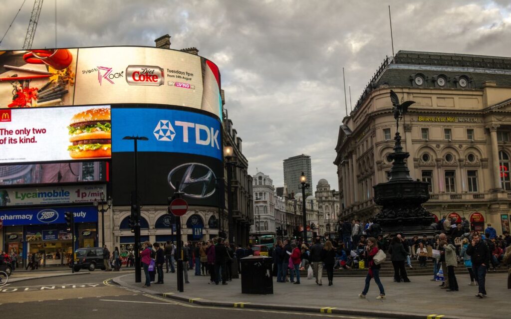 Piccadilly Circus London England UK