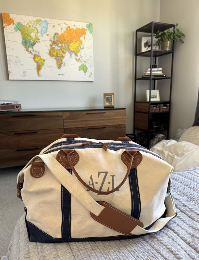 canvas duffle bag travel gear packing suitcases