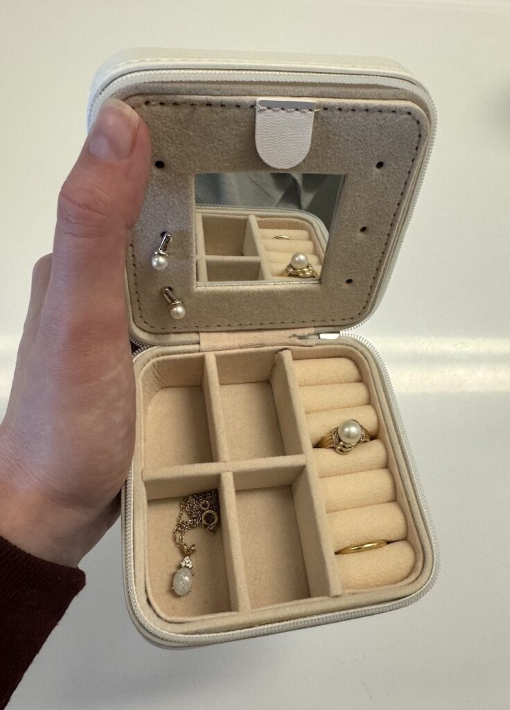 travel jewlery case hardshell inside