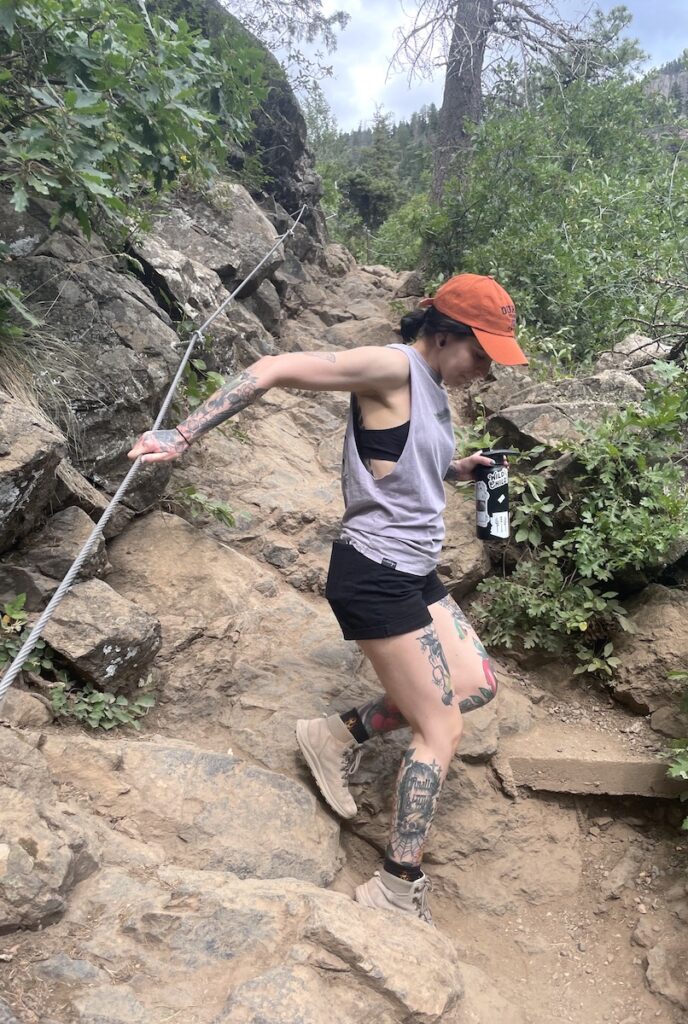 hiking steep dirt trail perimeter trail ouray colorado