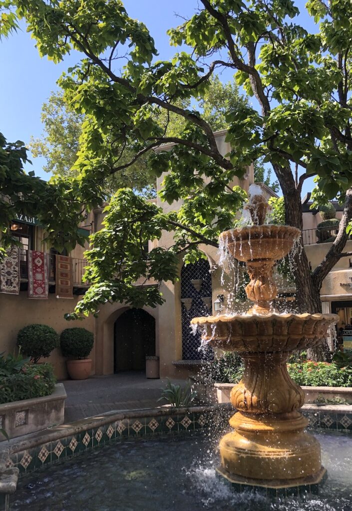 Tlaquepaque Arts and shopping village outdoor fountain sedona arizona