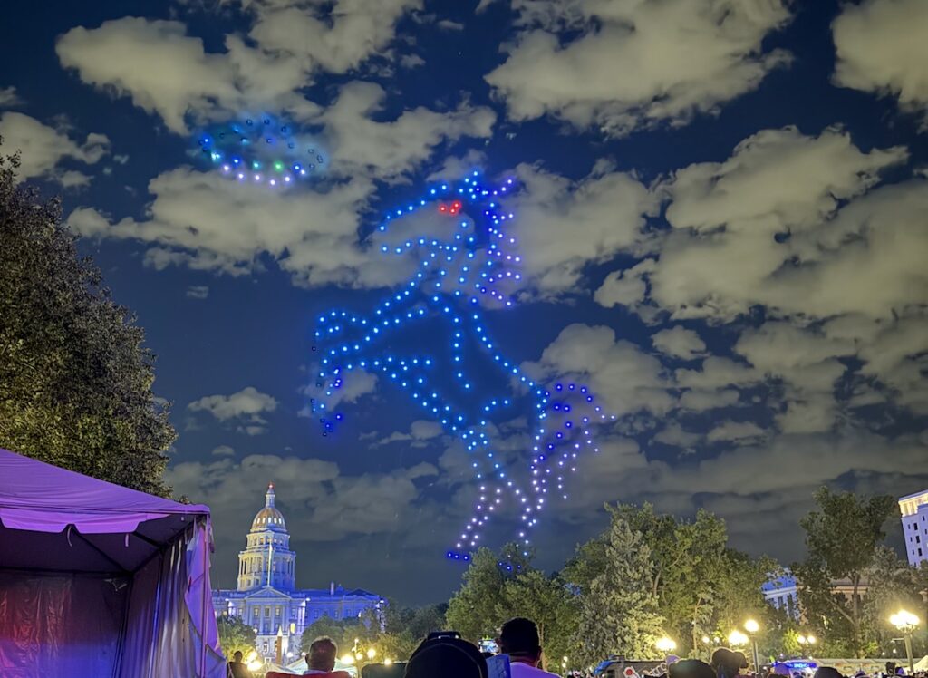 Denver 4th of July Indy Eve Celebration drone show civic center park downtown denver colorado