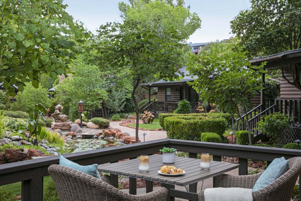 LAuberge de sedona Garden Cottage Deck sedona arizona
