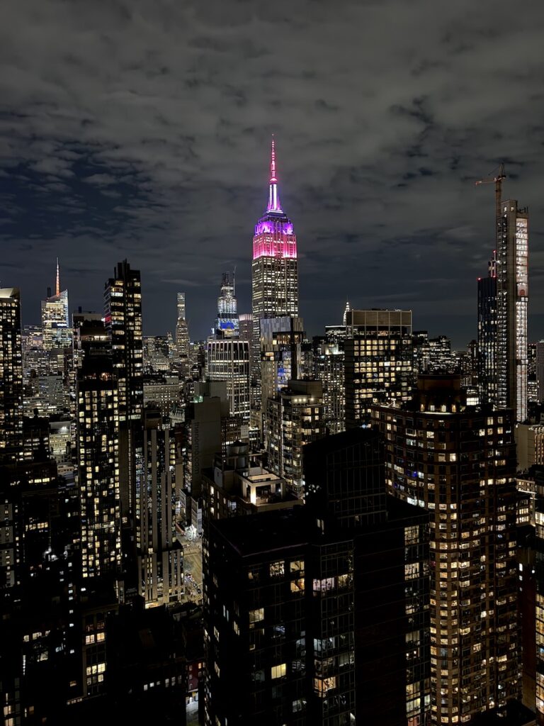 new york city skyline at night empire state building nyc new york