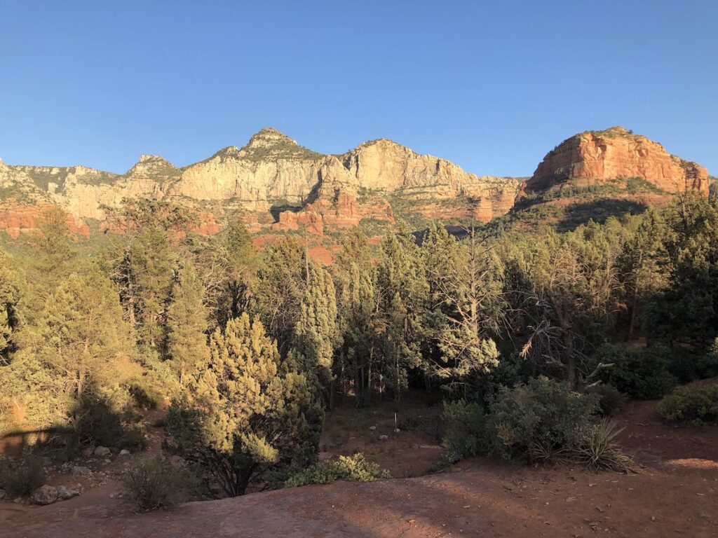 red rock views sedona arizona sunset