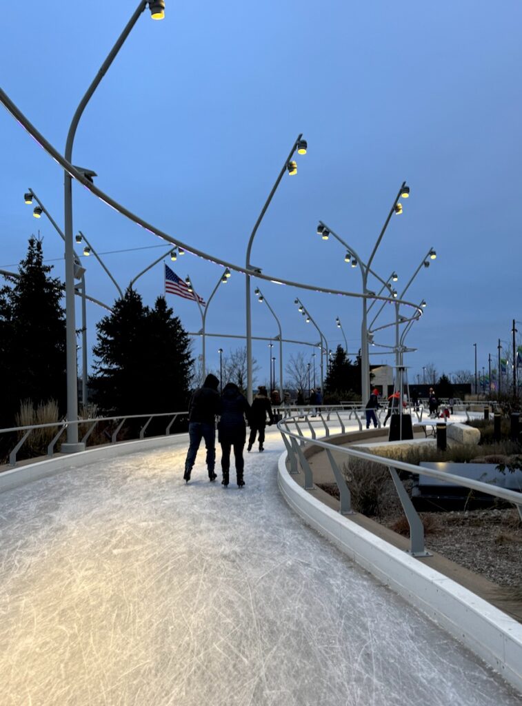 Heartland of America Park at RiverFront Skate Ribbon Ice Skating Omaha Nebraska