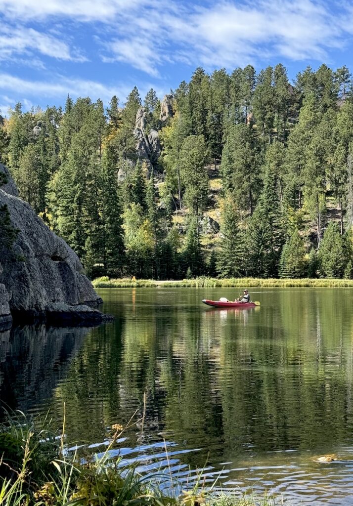 fishing kayking Sylvan Lake Custer State Park South Dakota