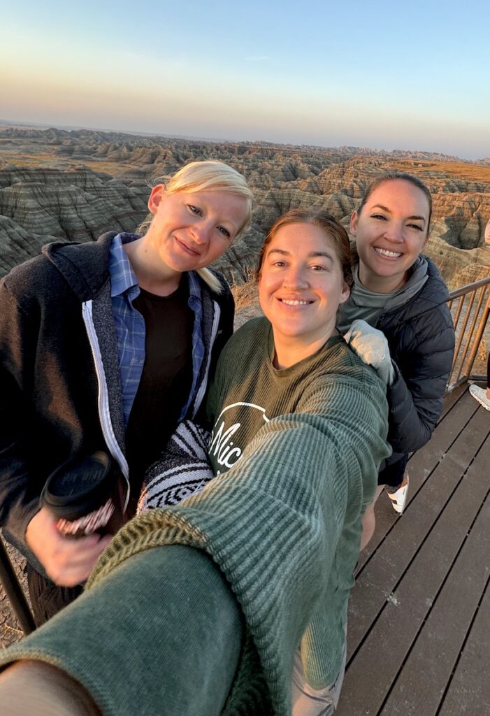 sunrise in Badlands National Park Big Badlands Overlook South Dakota