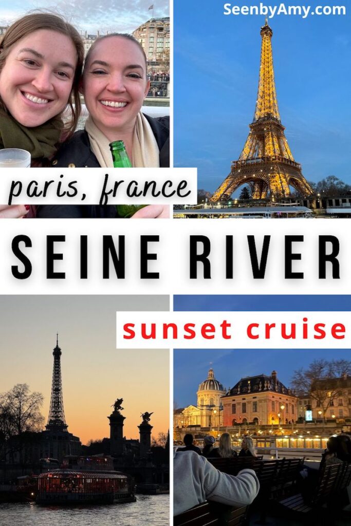 sunset river cruise in Paris France