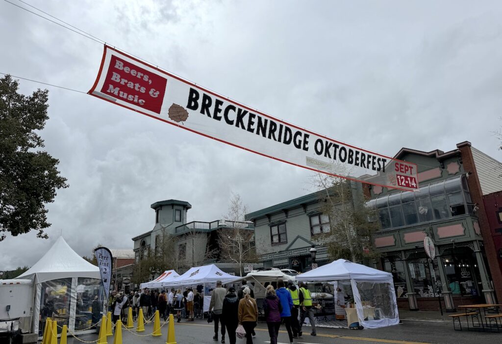 Breckenridge Oktoberfest event sign colorado