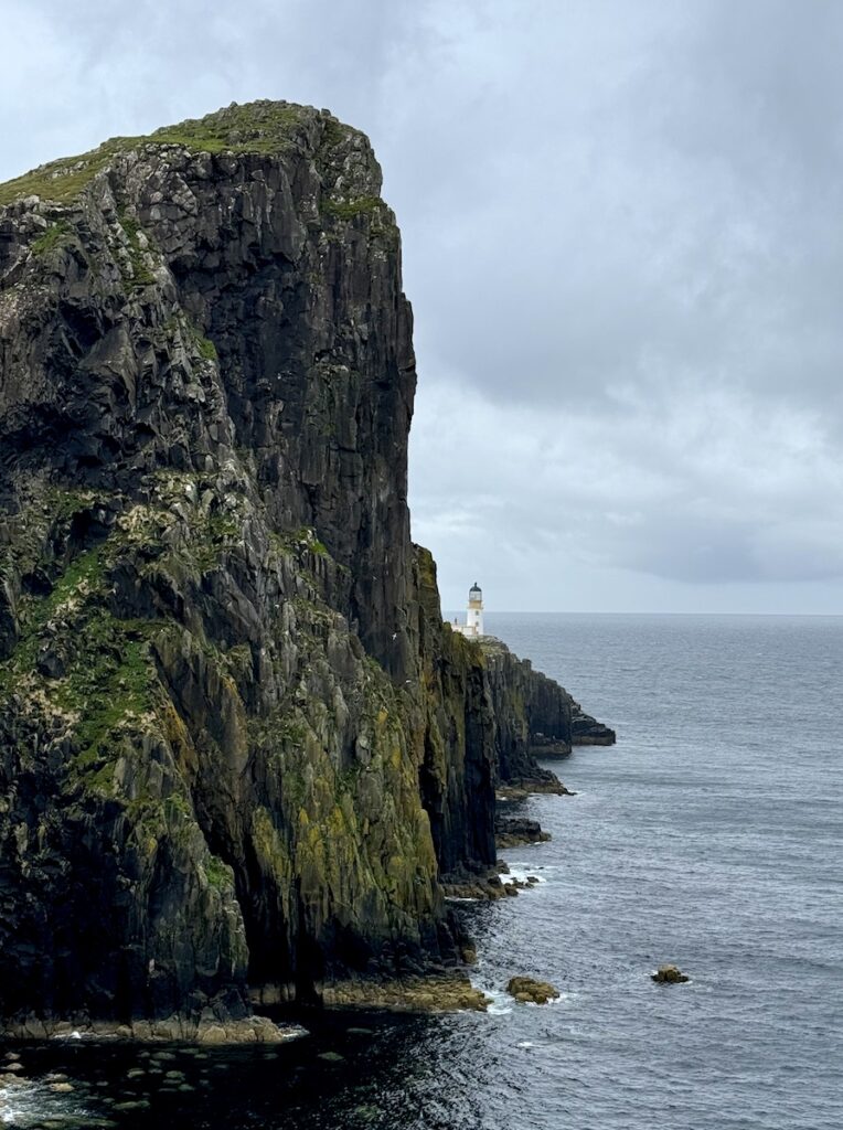 neist point lighthouse Dun Beag Broch iron age ruins isle of skye scottish highlands scotland united kingdom