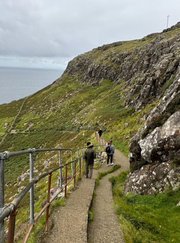 path down to neist point lighthouse isle of skye scottish highlands scotland united kingdom