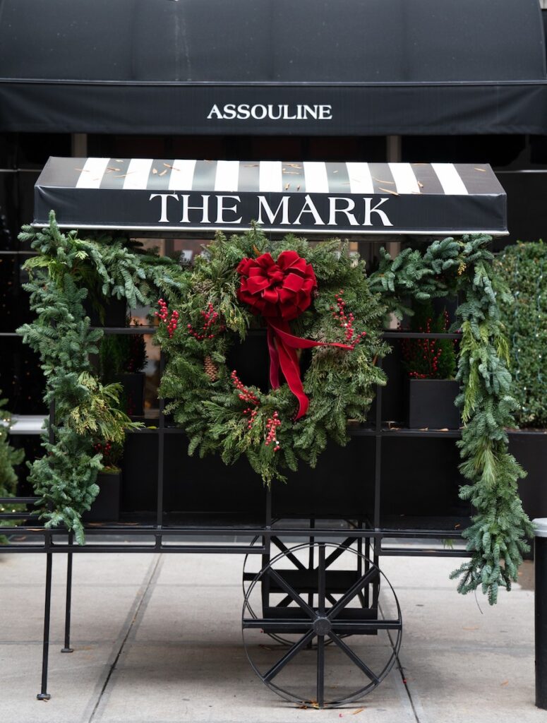 the mark hotel exterior during the holidays new york city upper east side