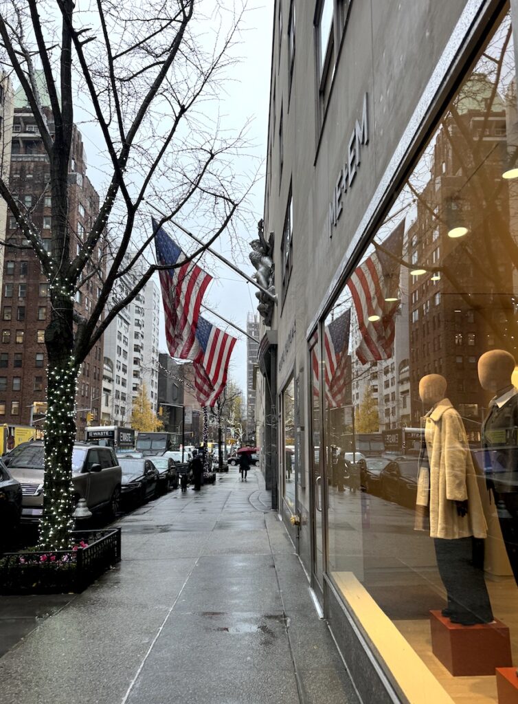 upper east side storefront at christmas manhattan new york city christmas winter
