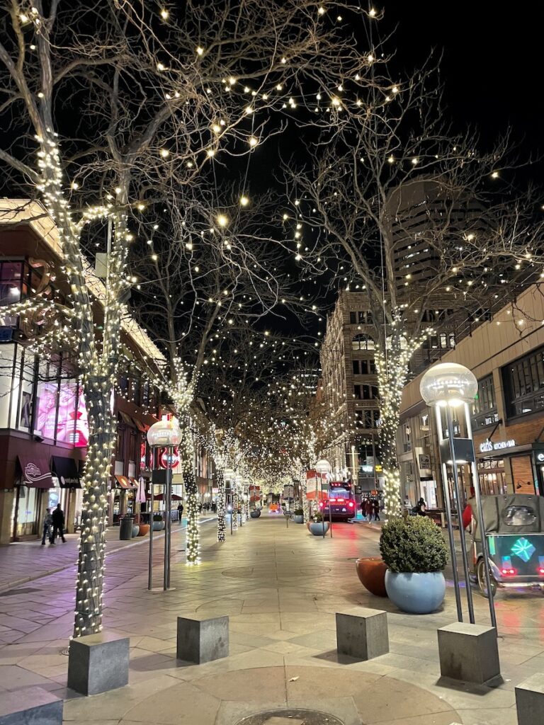 16th street mall holiday lights denver colorado christmas winter