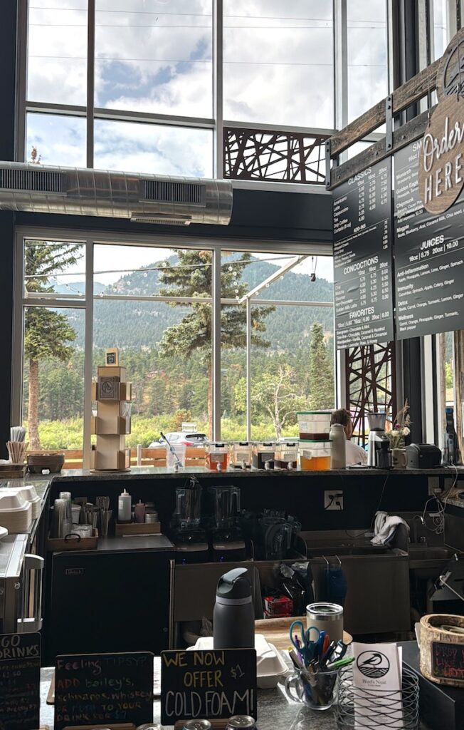 birds nest coffee shop estes park colorado