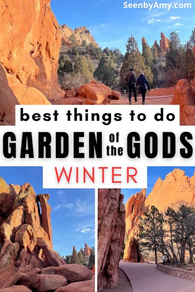 garden of the gods in winter colorado springs